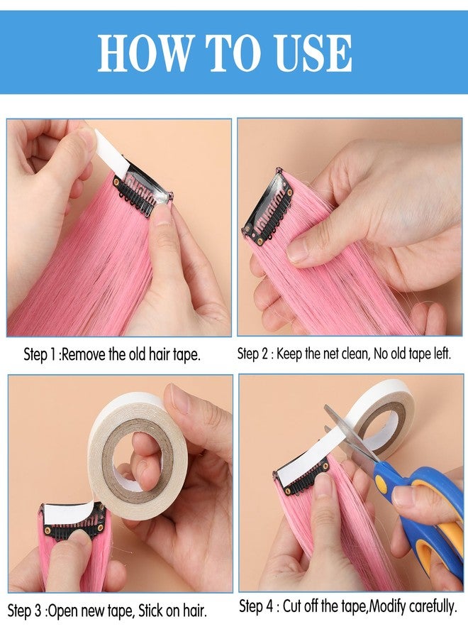 Quilax 2 Rolls Hair Extension Tape, 3yard Adhesive Replacement Tape for Hair Extensions, Wig Tapes Double Sided Ultra Hold, Beauty Tools Hairstyling Essentials for Women - Image 2